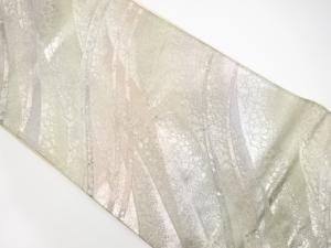 アンティーク　流水に箔散らし模様織り出し袋帯（材料）